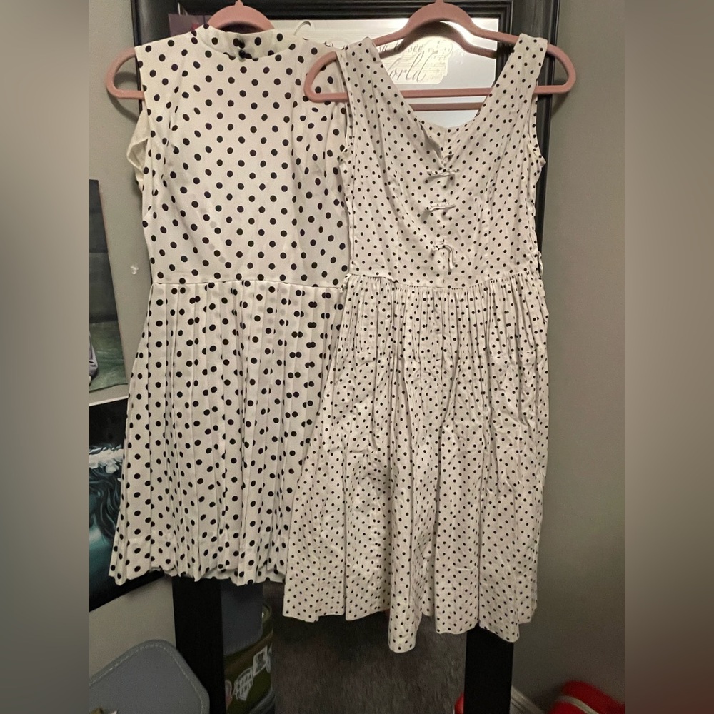 Polka Dot Sleeveless Dresses